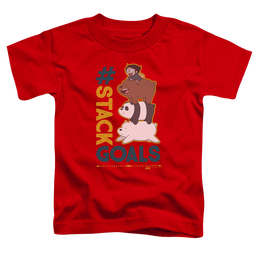 We Bare Bears Stack Goals - Toddler T-Shirt Toddler T-Shirt We Bare Bears   