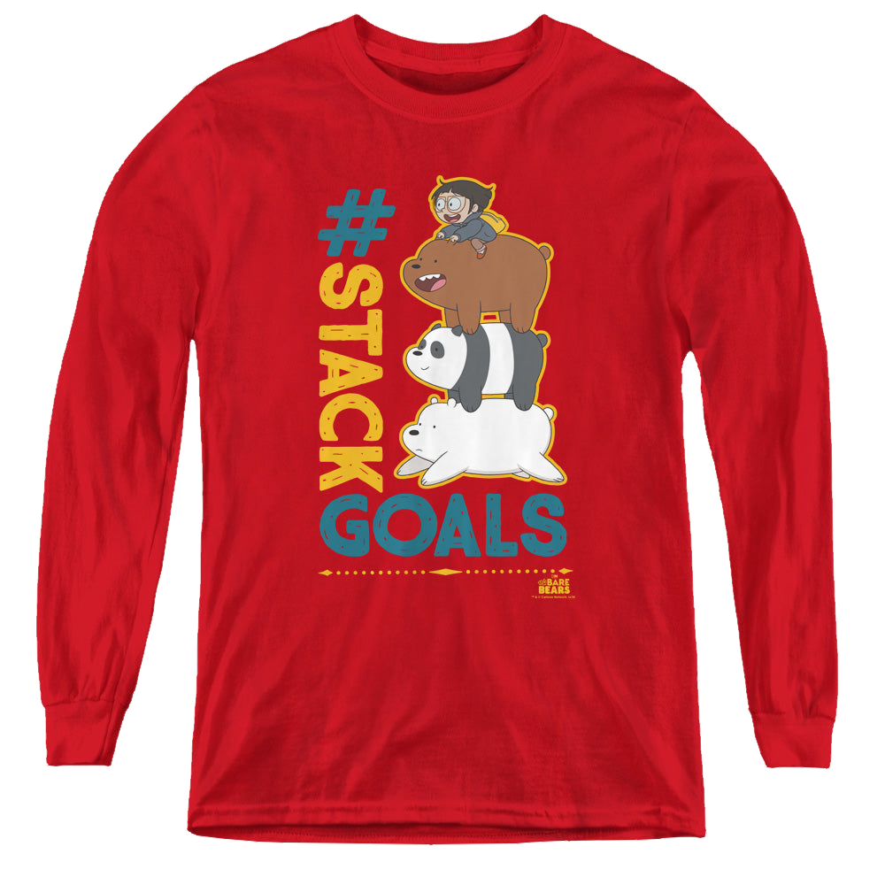 We Bare Bears Stack Goals - Youth Long Sleeve T-Shirt Youth Long Sleeve T-Shirt We Bare Bears   