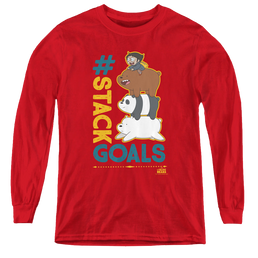 We Bare Bears Stack Goals - Youth Long Sleeve T-Shirt Youth Long Sleeve T-Shirt We Bare Bears   
