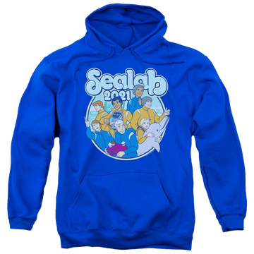 Royal pullover hoodie with Sealab 2021 Gangs All Here graphic