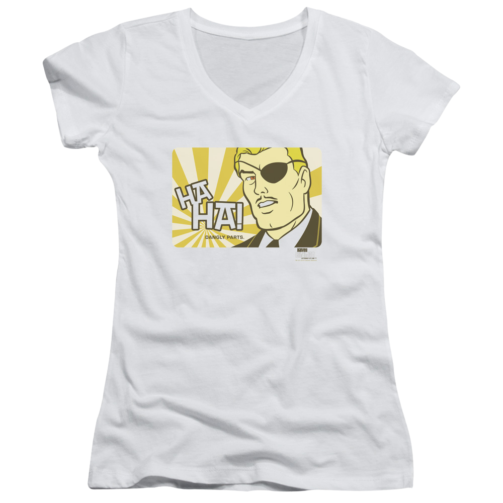Harvey Birdman Phil Ken Sebben - Juniors V-Neck T-Shirt Juniors V-Neck T-Shirt Harvey Birdman   