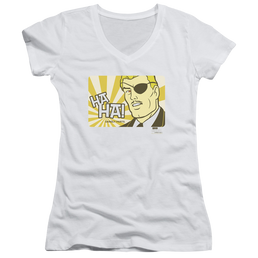 Harvey Birdman Phil Ken Sebben - Juniors V-Neck T-Shirt Juniors V-Neck T-Shirt Harvey Birdman   