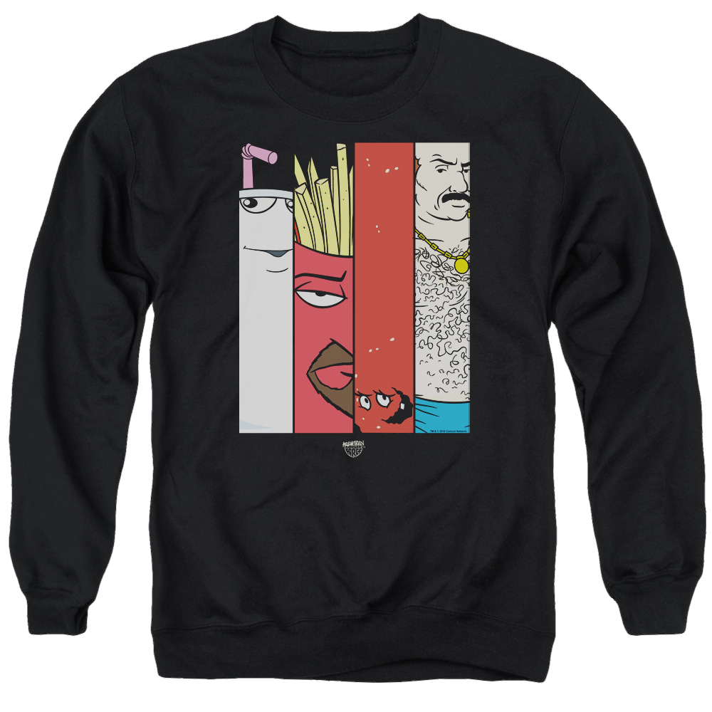 Aqua Teen Hunger Force Group Tiles - Men's Crewneck Sweatshirt Men's Crewneck Sweatshirt Aqua Teen Hunger Force   