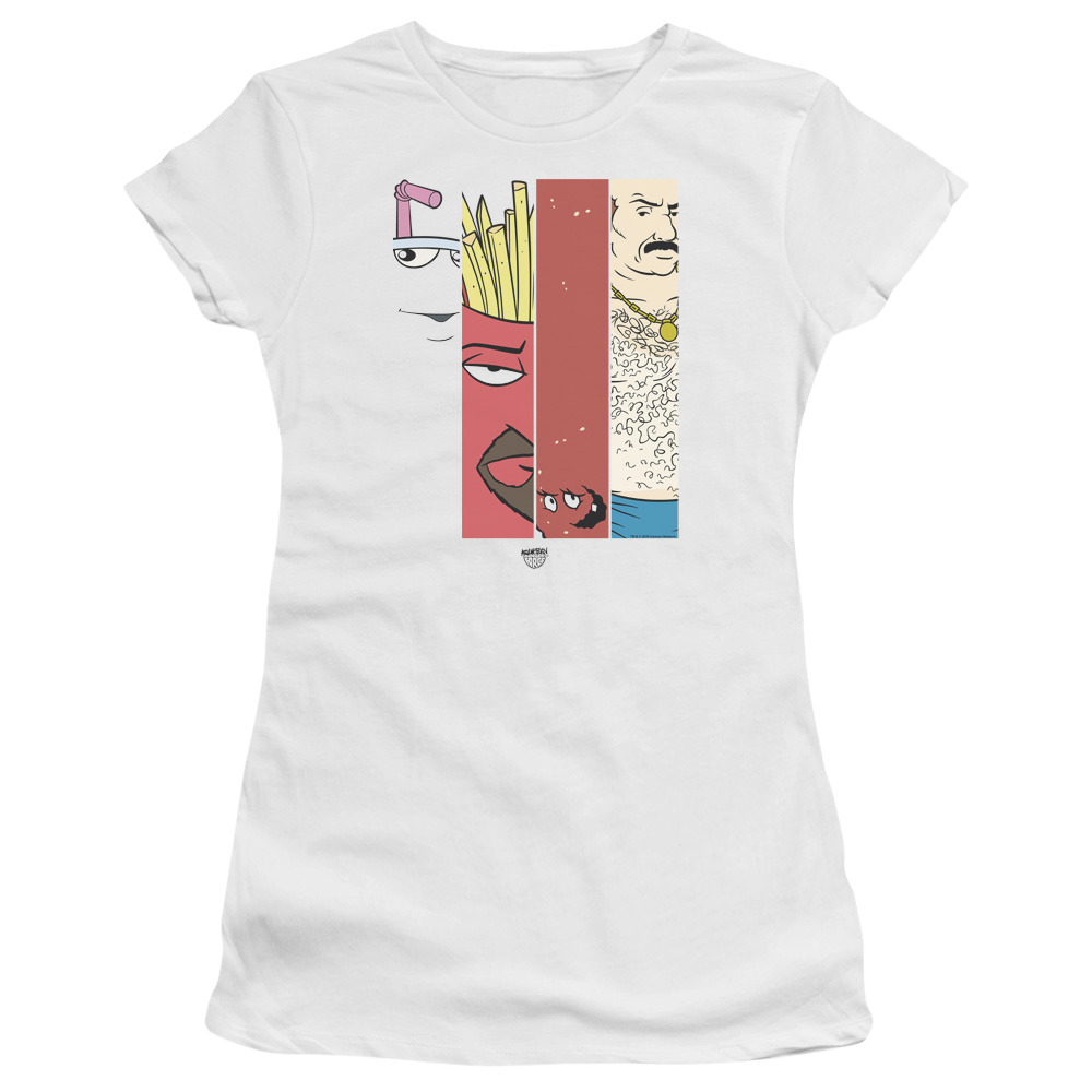 Aqua Teen Hunger Force Group Tiles - Juniors T-Shirt Juniors T-Shirt Aqua Teen Hunger Force   