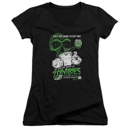 Aqua Teen Hunger Force Zombies - Juniors V-Neck T-Shirt Juniors V-Neck T-Shirt Aqua Teen Hunger Force   