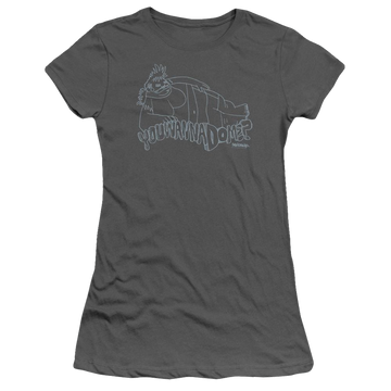 Charcoal juniors t-shirt with Squidbillies Krystal graphic