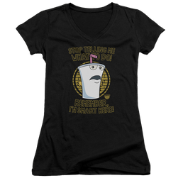Aqua Teen Hunger Force Stop - Juniors V-Neck T-Shirt Juniors V-Neck T-Shirt Aqua Teen Hunger Force   
