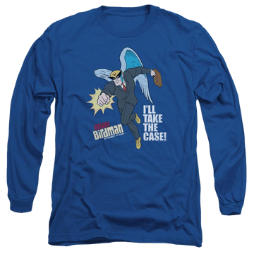 Royal men's long sleeve t-shirt with The Venture Bros Take The Case graphic