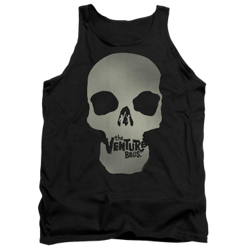 Black men's tank with The Venture Bros Skull Logo graphic