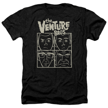 Charcoal men's heather t-shirt with The Venture Bros Venture graphic