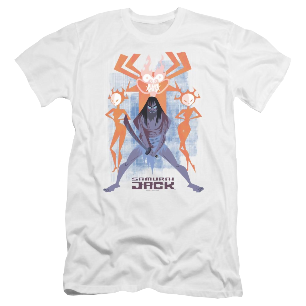 Samurai Jack Jack Vs Evil - Men's Premium Slim Fit T-Shirt Men's Premium Slim Fit T-Shirt Samurai Jack   