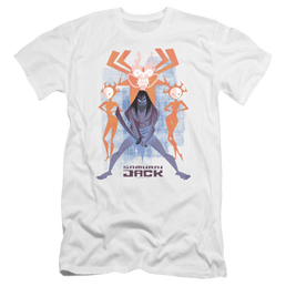 Samurai Jack Jack Vs Evil - Men's Premium Slim Fit T-Shirt Men's Premium Slim Fit T-Shirt Samurai Jack   