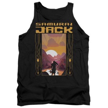 Black men's tank with Samurai Jack Sunrise graphic