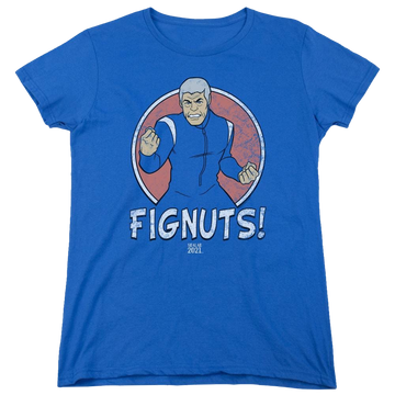 Royal women's t-shirt with Sealab 2021 Fignuts graphic