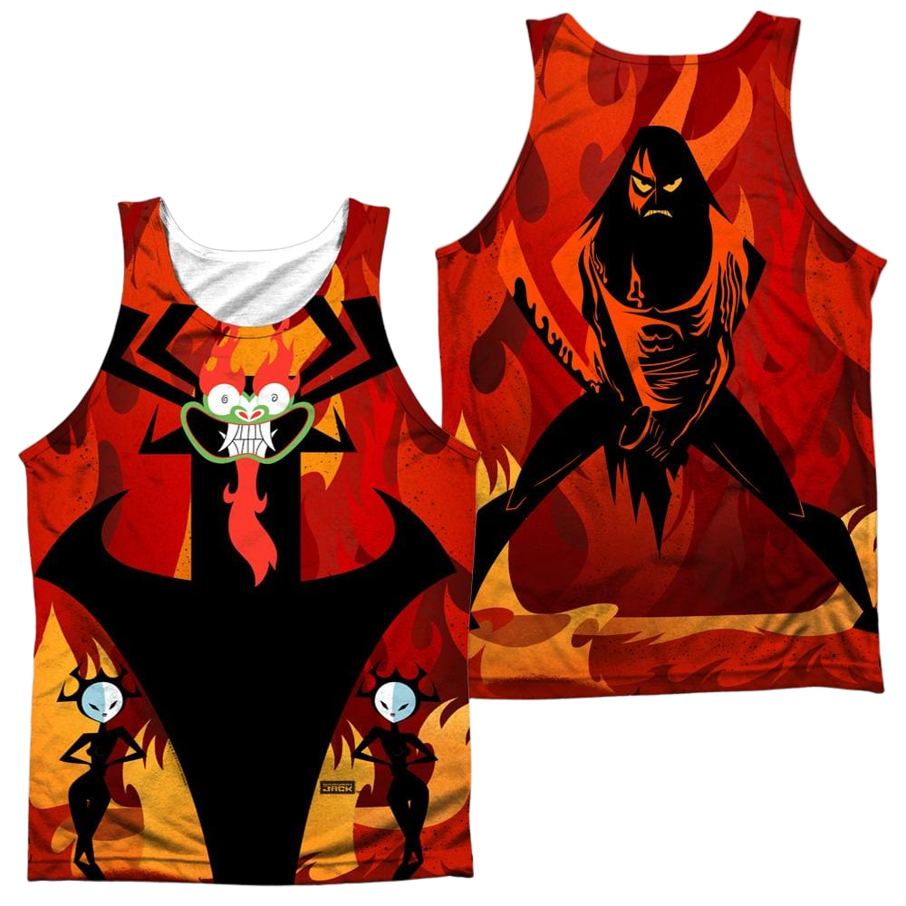 Samurai Jack Akus Wrath (Front/Back Print) - Men's All Over Print Tank Top Men's All Over Print Tank Samurai Jack   