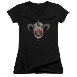 Metalocalypse Facebones - Juniors V-Neck T-Shirt Juniors V-Neck T-Shirt Metalocalypse   