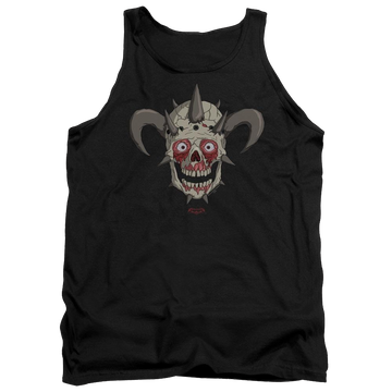 Black men's tank with Metalocalypse Facebones graphic