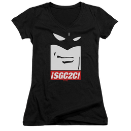 Space Ghost Sgc2C - Juniors V-Neck T-Shirt Juniors V-Neck T-Shirt Space Ghost   