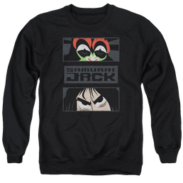 Samurai Jack Stare Down - Men's Crewneck Sweatshirt Men's Crewneck Sweatshirt Samurai Jack   