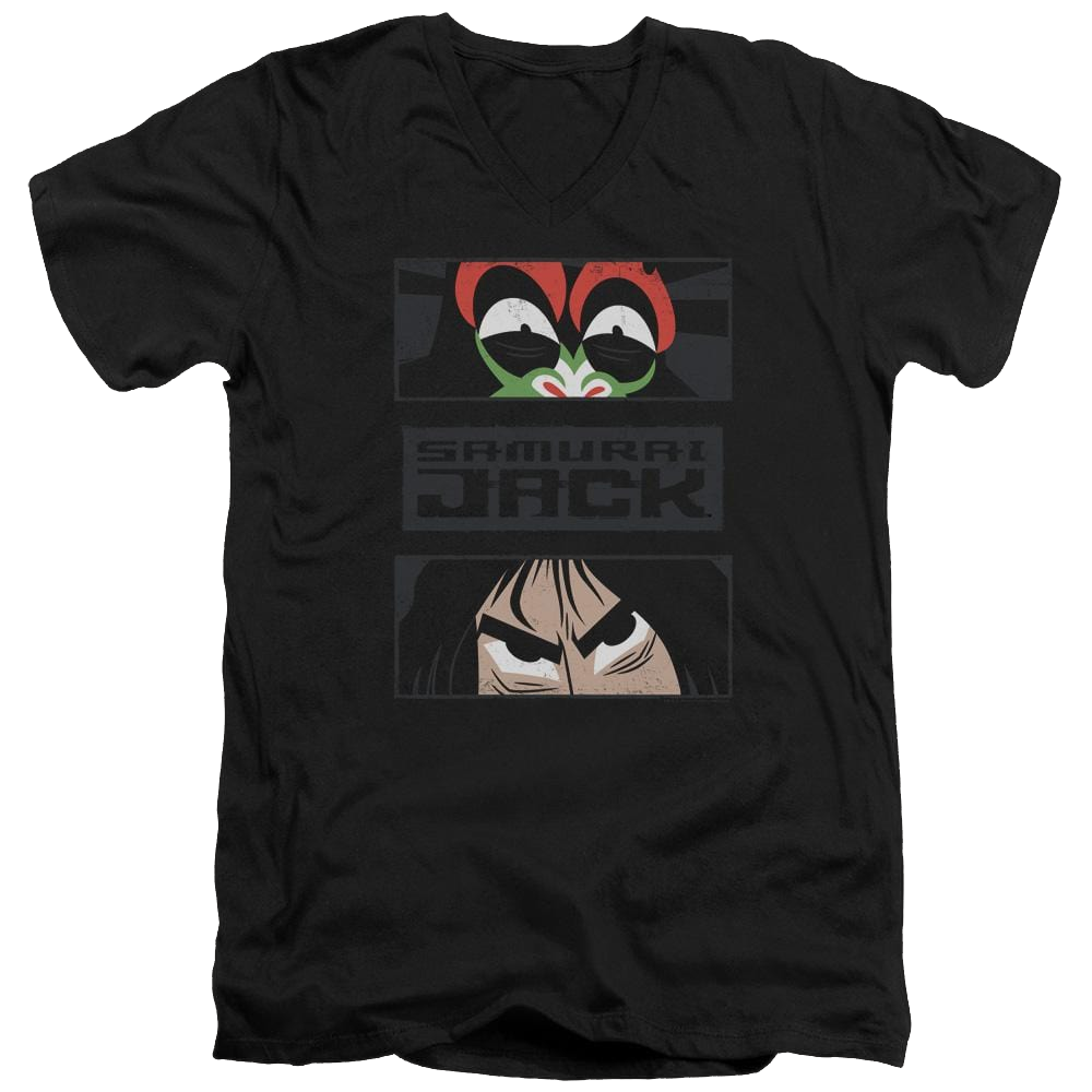 Samurai Jack Stare Down - Men's V-Neck T-Shirt Men's V-Neck T-Shirt Samurai Jack   