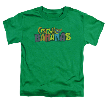 Kelly green toddler t-shirt with Dubble Bubble Crazy Bananas graphic