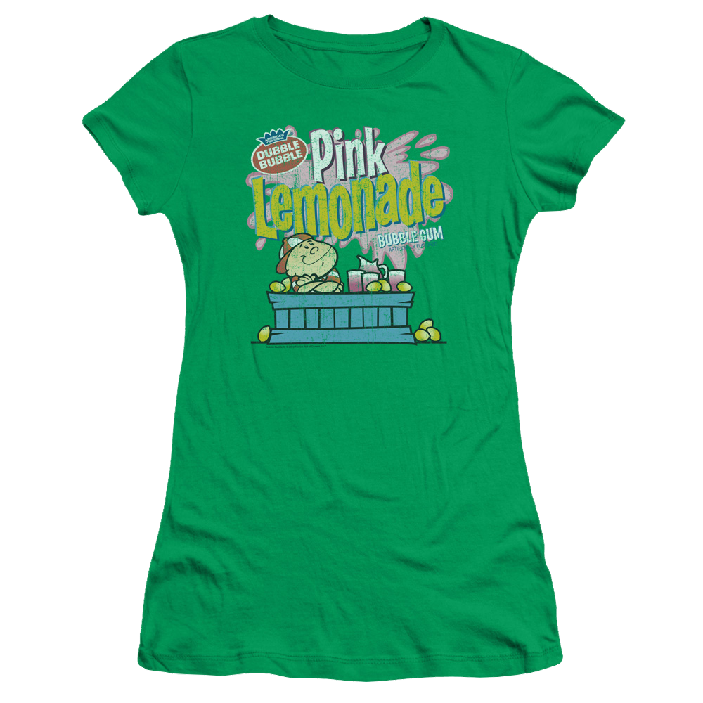 Dubble Bubble Pink Lemonade - Juniors T-Shirt Juniors T-Shirt Dubble Bubble   
