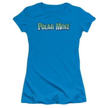 Turquoise juniors t-shirt with Dubble Bubble Polar Mint graphic