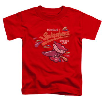 Red kid's t-shirt for ages 4 to 7 with Dubble Bubble Distress Logo graphic