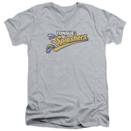 Dubble Bubble Tongue Splashers Logo - Men's V-Neck T-Shirt Men's V-Neck T-Shirt Dubble Bubble   