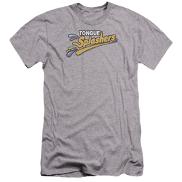 Dubble Bubble Tongue Splashers Logo - Men's Premium Slim Fit T-Shirt Men's Premium Slim Fit T-Shirt Dubble Bubble   