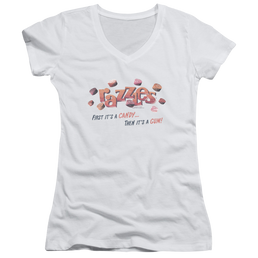 Dubble Bubble A Gum And A Candy - Juniors V-Neck T-Shirt Juniors V-Neck T-Shirt Dubble Bubble   