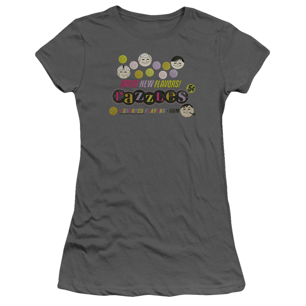 Dubble Bubble Razzles Retro Box - Juniors T-Shirt Juniors T-Shirt Dubble Bubble   