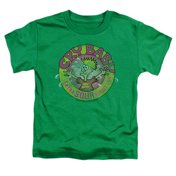 Kelly green kid's t-shirt for ages 4 to 7 with Dubble Bubble Logo graphic