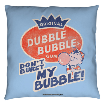 Dubble Bubble Burst Bubble throw pillow