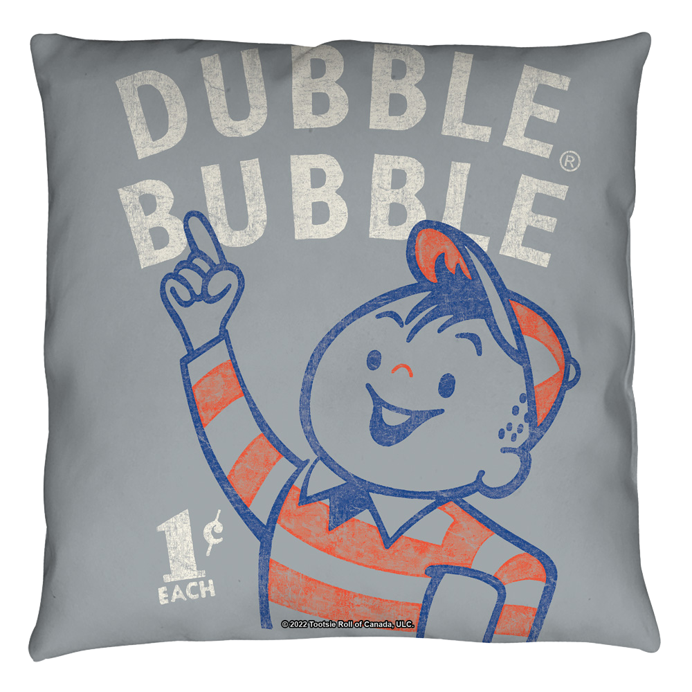 Dubble Bubble Pointing Throw Pillow Throw Pillows Dubble Bubble   