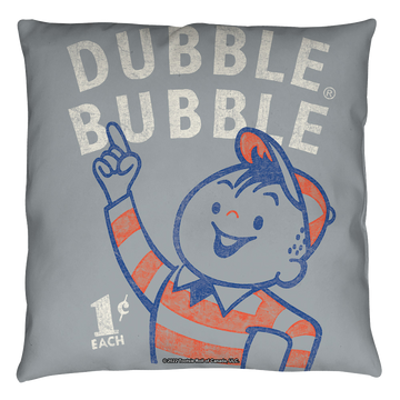 Dubble Bubble Pointing throw pillow
