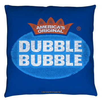 Dubble Bubble Vintage Logo throw pillow