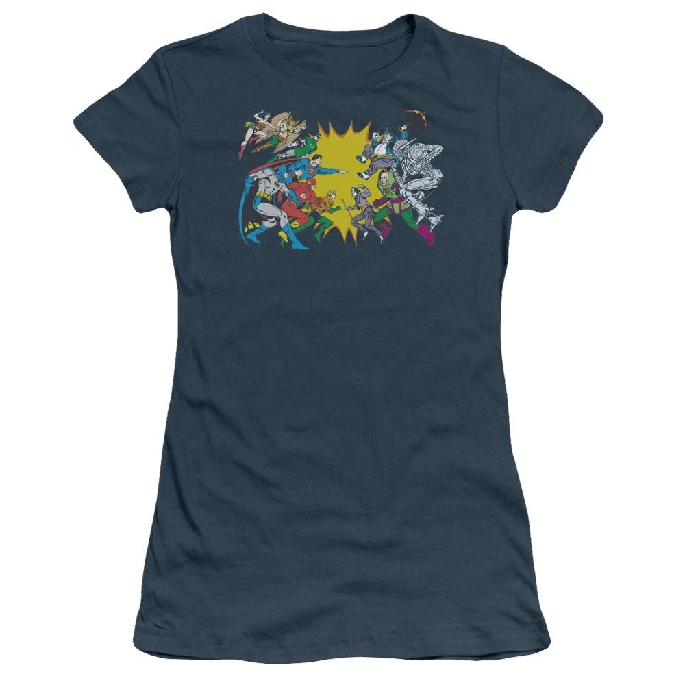 DC Comics Face Off - Juniors T-Shirt Juniors T-Shirt Justice League   