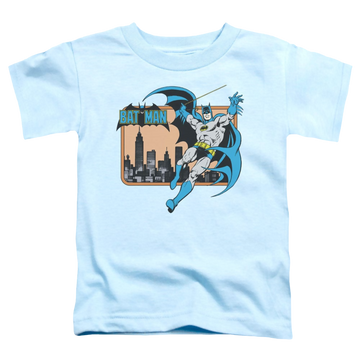 Light blue toddler t-shirt with DC Batman Batman In The City graphic