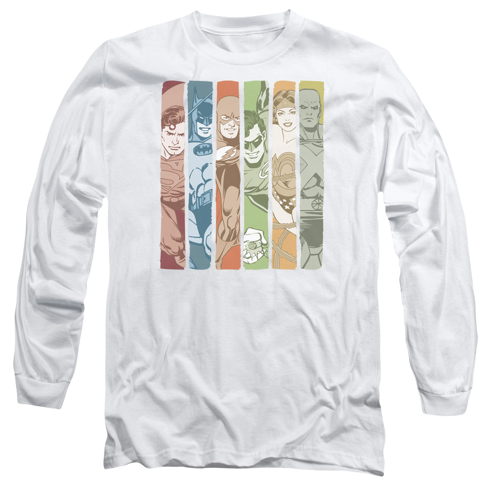 DC Comics Justice League Columns - Men's Long Sleeve T-Shirt Men's Long Sleeve T-Shirt Justice League   