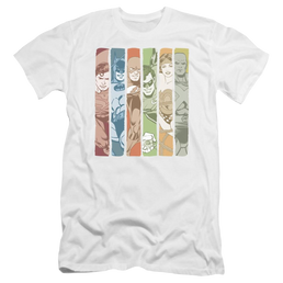 DC Comics Justice League Columns - Men's Premium Slim Fit T-Shirt Men's Premium Slim Fit T-Shirt Justice League   