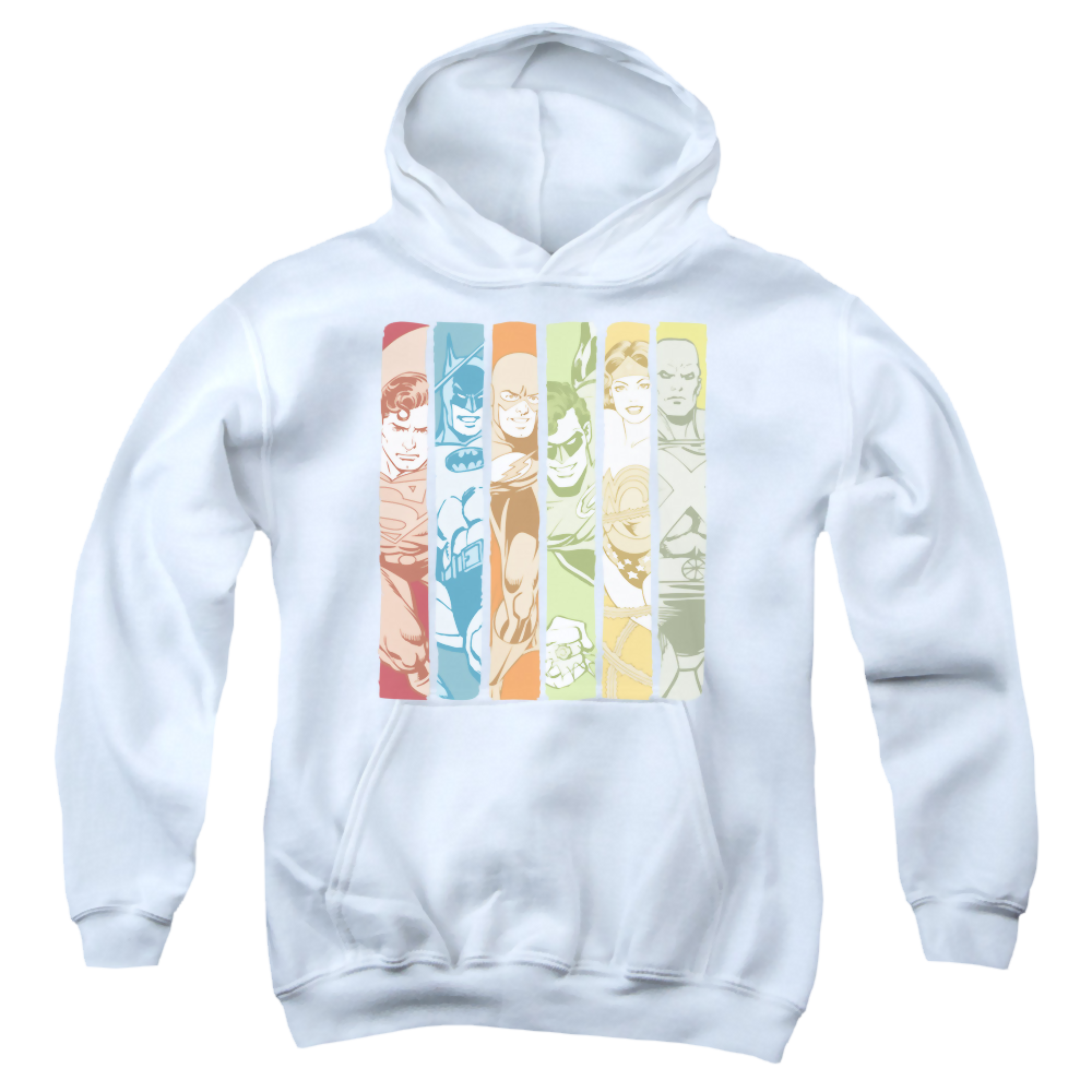 Justice League Justice League Columns - Youth Hoodie Youth Hoodie (Ages 8-12) Justice League   