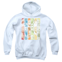 Justice League Justice League Columns - Youth Hoodie Youth Hoodie (Ages 8-12) Justice League   