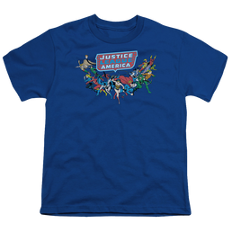 Justice League Here They Come - Youth T-Shirt Youth T-Shirt (Ages 8-12) Justice League   