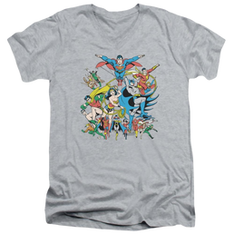 DC Comics Justice League Assemble - Men's V-Neck T-Shirt Men's V-Neck T-Shirt Justice League   