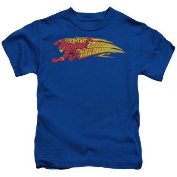 Royal kid's t-shirt for ages 4 to 7 with The Flash Fastest Man Alive graphic