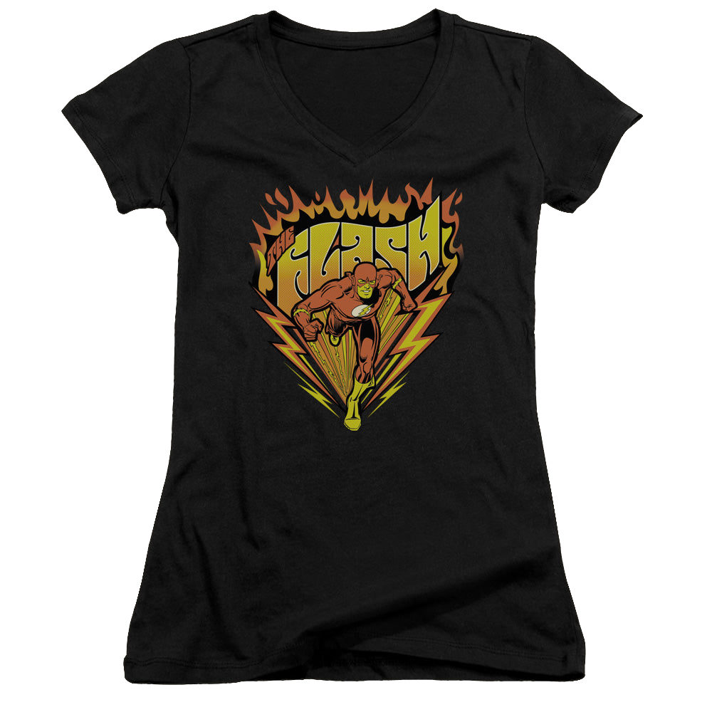 Flash, The Blazing Speed - Juniors V-Neck T-Shirt Juniors V-Neck T-Shirt The Flash   