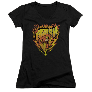 Flash, The Blazing Speed - Juniors V-Neck T-Shirt Juniors V-Neck T-Shirt The Flash   