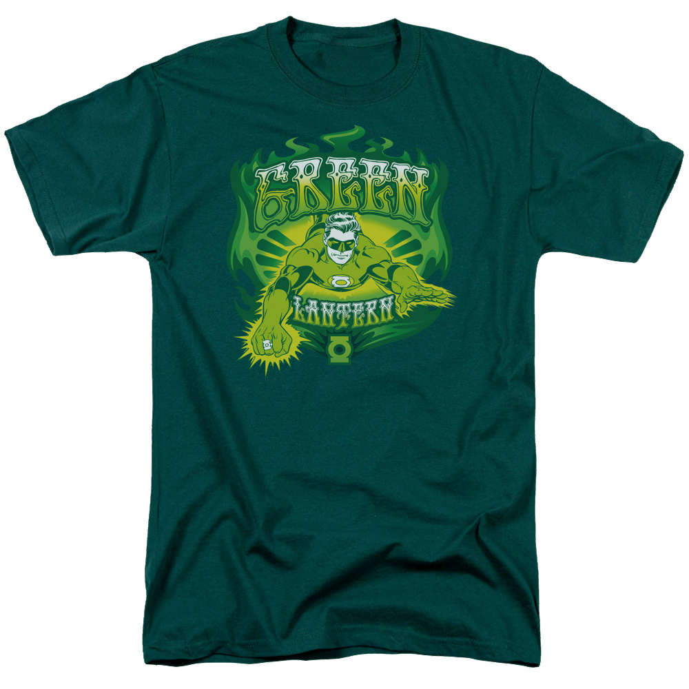 Green Lantern Green Flames - Men's Regular Fit T-Shirt Men's Regular Fit T-Shirt Green Lantern   