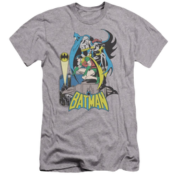 DC Comics Heroic Trio - Men's Premium Slim Fit T-Shirt Men's Premium Slim Fit T-Shirt Batman   